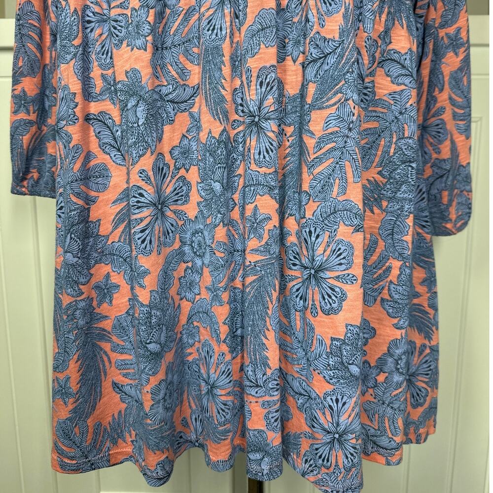 J. Jill Refresh Embroidered Floral Tunic Top Size M Cotton Boho Lace Crochet - Picture 4 of 16